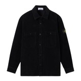 STONE ISLAND ORGANIC COTTON CORDUROY 800 OVERSHIRT ZWART
