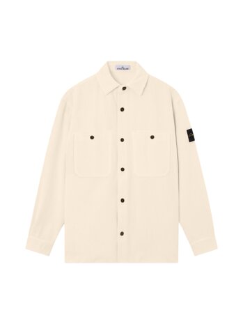 STONE ISLAND ORGANIC COTTON CORDUROY 800 OVERSHIRT IVORY