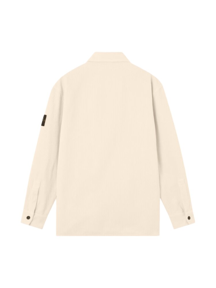 STONE ISLAND ORGANIC COTTON CORDUROY 800 OVERSHIRT IVORY