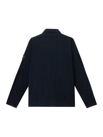 STONE ISLAND WRINKLED CORDUROY 500-TC OVERSHIRT MARINE