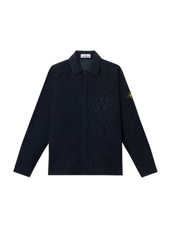 STONE ISLAND WRINKLED CORDUROY 500-TC OVERSHIRT MARINE