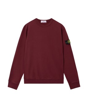 STONE ISLAND BRUSHED ORGANIC COTTON FLEECE SWEATER BURGUNDY ROOD STONE ISLAND BRUSHED ORGANIC COTTON FLEECE SWEATER BURGUNDY ROOD