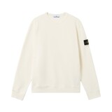 STONE ISLAND BRUSHED ORGANIC COTTON FLEECE SWEATER IVORY