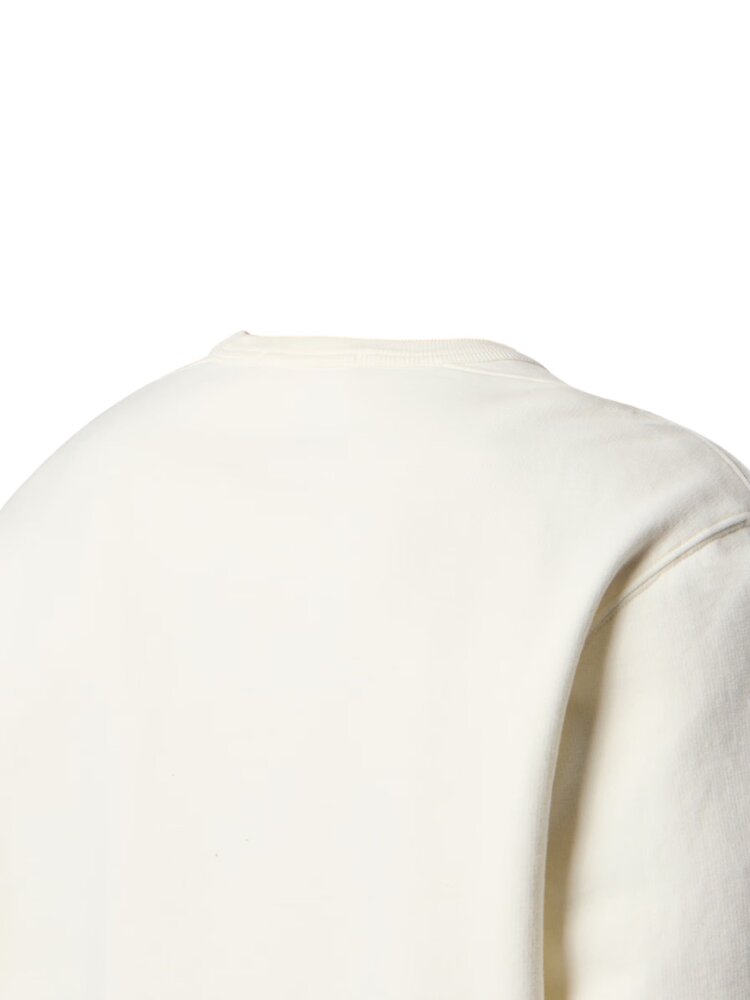 STONE ISLAND BRUSHED ORGANIC COTTON FLEECE SWEATER IVORY