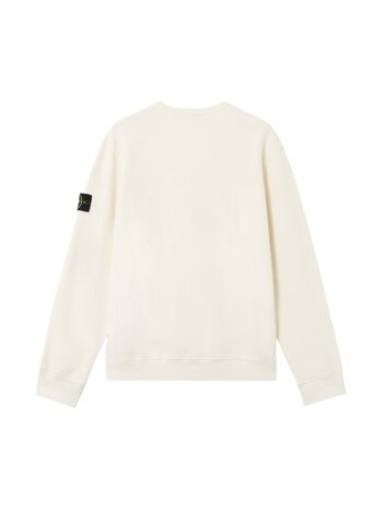 STONE ISLAND BRUSHED ORGANIC COTTON FLEECE SWEATER IVORY