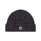 STONE ISLAND KNIT REFLECTIVE BEANIE ZWART
