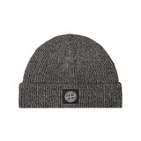 STONE ISLAND KNIT REFLECTIVE BEANIE CEMENT GREY