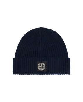 STONE ISLAND LIGHT RWS GEELONG WOOL BEANIE MARINE