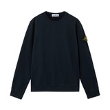 STONE ISLAND BRUSHED ORGANIC COTTON FLEECE SWEATER MARINE
