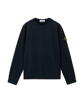 Stone Island STONE ISLAND BRUSHED ORGANIC COTTON FLEECE SWEATER MARINE