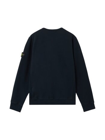 STONE ISLAND BRUSHED ORGANIC COTTON FLEECE SWEATER MARINE