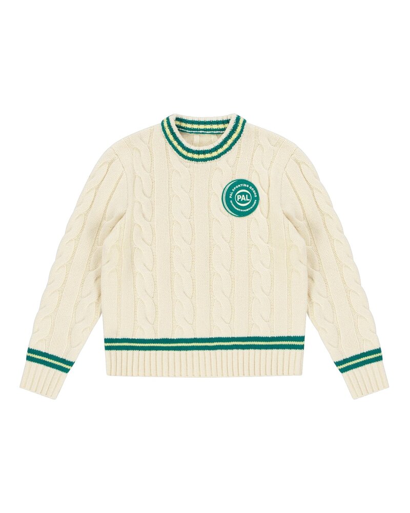 Pal Sporting Goods PAL SPORTING GOODS CABLE KNIT WOOL PULLOVER BEIGE