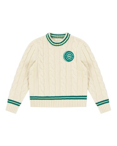 Pal Sporting Goods PAL SPORTING GOODS CABLE KNIT WOOL PULLOVER BEIGE