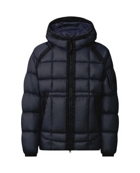 C.P. COMPANY D.D. SHELL HOODED DOWN PUFFER JACK TOTAL ECLIPSE BLAUW C.P. COMPANY D.D. SHELL HOODED DOWN PUFFER JACK TOTAL ECLIPSE BLAUW