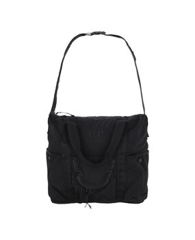 C.P. COMPANY TWILL SHOULDER BAG ZWART C.P. COMPANY TWILL SHOULDER BAG ZWART