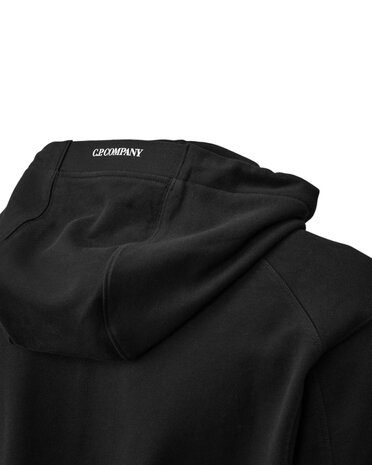 C.P. Company C.P. COMPANY DIAGONAL RAISED HOODIE ZWART