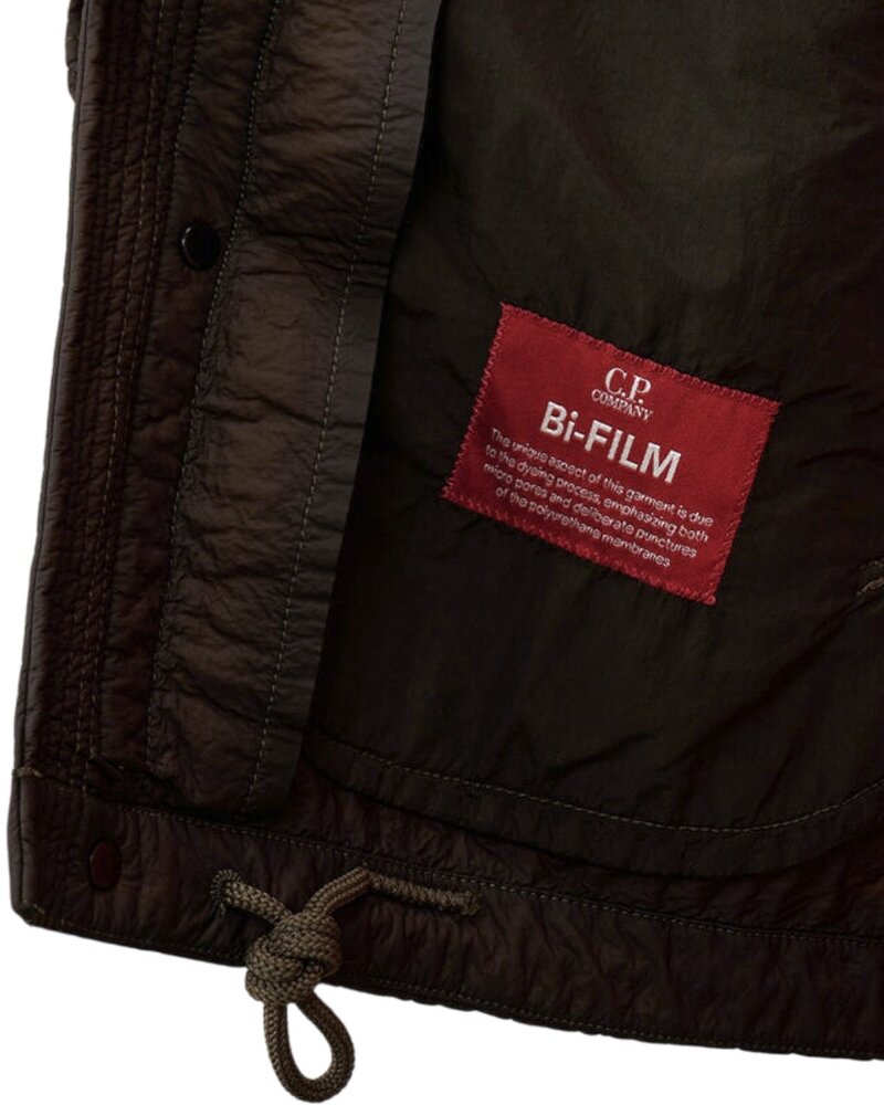 C.P. COMPANY FELTRO BI-FILM SHORT JACKET DONKERGROEN C.P. COMPANY FELTRO BI-FILM SHORT JACKET DONKERGROEN