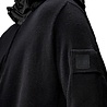 C.P. COMPANY METROPOLIS SERIES EXTRAFINE MERINO HOODED PULLOVER ZWART C.P. COMPANY METROPOLIS SERIES EXTRAFINE MERINO HOODED PULLOVER ZWART
