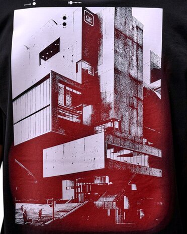 C.P. Company C.P. COMPANY METROPOLIS SERIES BACKPRINT T-SHIRT ZWART