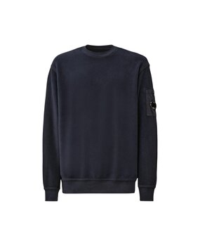 C.P. COMPANY BRUSHED EMERIZED DIAGONAL FLEECE SWEATER MARINE C.P. COMPANY BRUSHED EMERIZED DIAGONAL FLEECE SWEATER MARINE