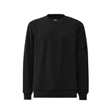 C.P. COMPANY DIAGONAL RAISED FLEECE SWEATER ZWART