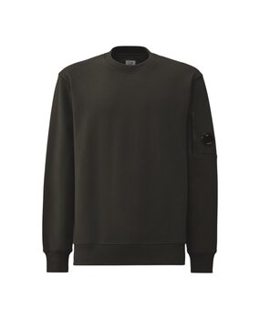 C.P. COMPANY DIAGONAL RAISED FLEECE SWEATER DARK SHADOW GREY C.P. COMPANY DIAGONAL RAISED FLEECE SWEATER DARK SHADOW GREY