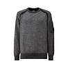 C.P. COMPANY FLEECE KNIT CREWNECK SWEATER GRIJS MELANGE C.P. COMPANY FLEECE KNIT CREWNECK SWEATER GRIJS MELANGE