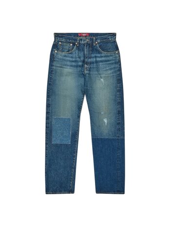 Commes des Garcons Junya Watanabe COMME DES GARÇONS JUNYA WATANABE LEVI'S TWO-TONED JEANS INDIGO BLAUW Commes des Garcons Junya Watanabe COMME DES GARÇONS JUNYA WATANABE LEVI'S TWO-TONED JEANS INDIGO BLAUW