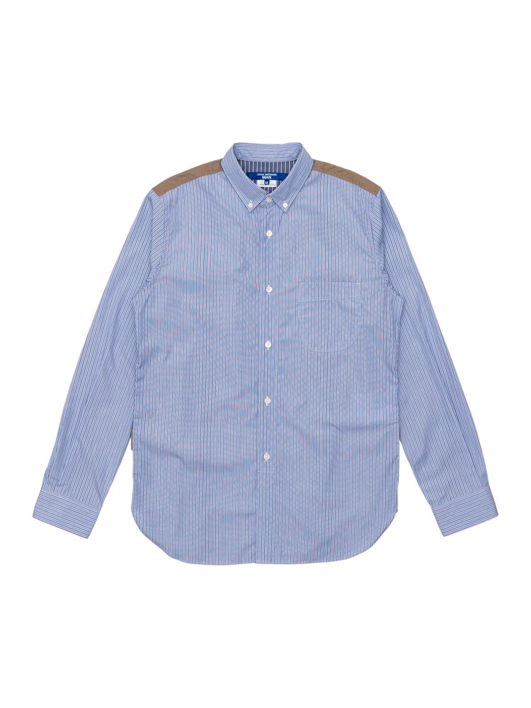 Commes des Garcons Junya Watanabe COMME DES GARÇONS JUNYA WATANABE COTTON STRIPE X NYLON TAFFETA BLUE STRIPE Commes des Garcons Junya Watanabe COMME DES GARÇONS JUNYA WATANABE COTTON STRIPE X NYLON TAFFETA BLUE STRIPE