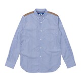 Commes des Garcons Junya Watanabe COMME DES GARÇONS JUNYA WATANABE COTTON STRIPE X NYLON TAFFETA BLUE STRIPE