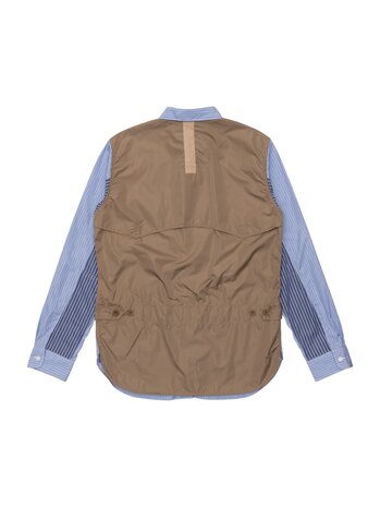 Commes des Garcons Junya Watanabe COMME DES GARÇONS JUNYA WATANABE COTTON STRIPE X NYLON TAFFETA BLUE STRIPE Commes des Garcons Junya Watanabe COMME DES GARÇONS JUNYA WATANABE COTTON STRIPE X NYLON TAFFETA BLUE STRIPE
