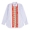 Comme des Garcons Shirt COMME DES GARÇONS SHIRT STRIPED FOOTBALL PLACKET SHIRT MULTICOLOR