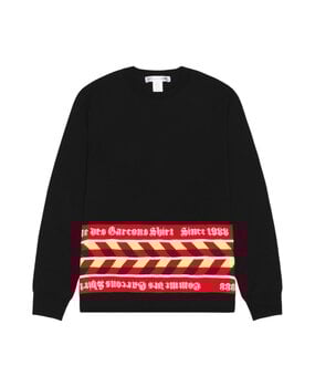 Comme des Garcons Shirt COMME DES GARÇONS SHIRT SCARF PULLOVER ZWART