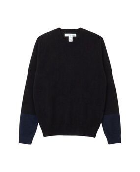 Comme des Garcons Shirt COMME DES GARÇONS SHIRT FOREVER CONTRAST PULLOVER ZWART