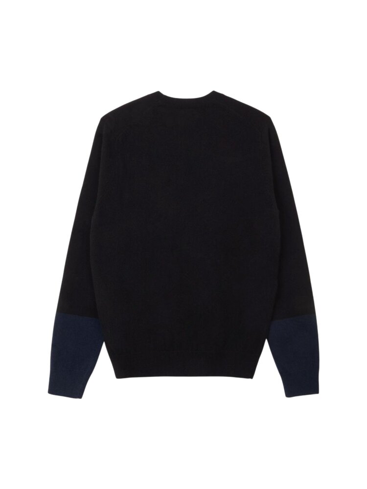 Comme des Garcons Shirt COMME DES GARÇONS SHIRT FOREVER CONTRAST PULLOVER ZWART
