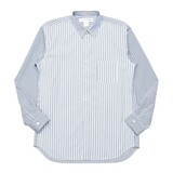 COMME DES GARÇONS SHIRT FOREVER STRIPED SHIRT BLAUW