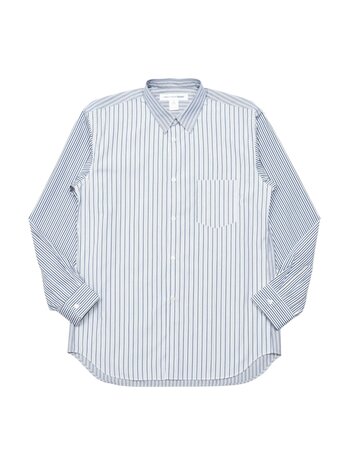 Comme des Garcons Shirt COMME DES GARÇONS SHIRT FOREVER STRIPED SHIRT BLAUW