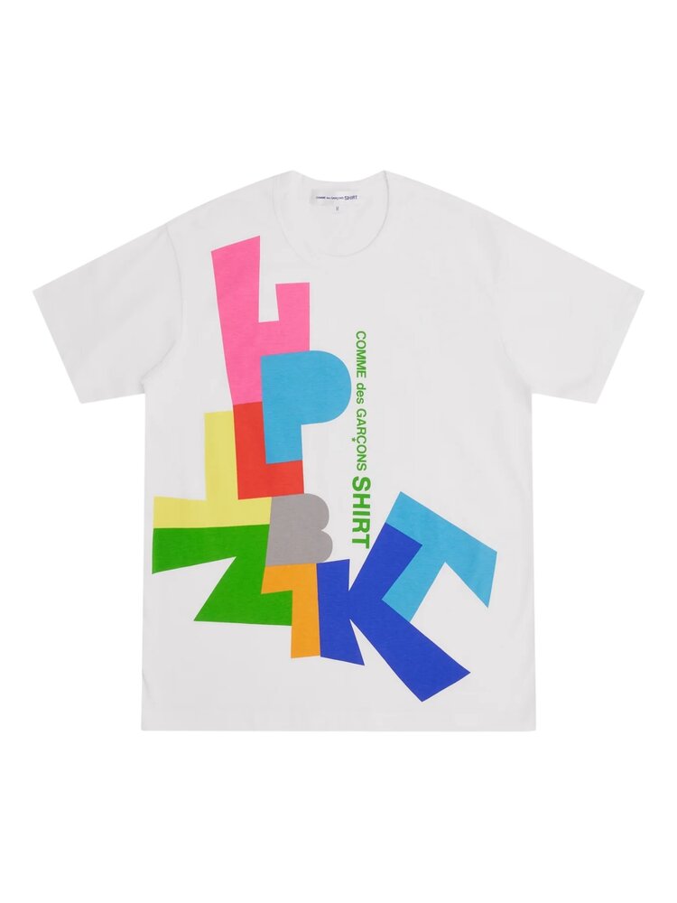 Comme des Garcons Shirt COMME DES GARÇONS SHIRT GRAPHIC PRINTED T-SHIRT WIT