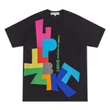 COMME DES GARÇONS SHIRT GRAPHIC PRINTED T-SHIRT ZWART