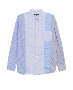 Comme des Garcons Homme COMME DES GARÇONS HOMME MULTI STRIPE SHIRT BLAUW