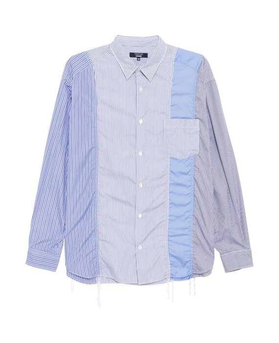 COMME DES GARÇONS HOMME MULTI STRIPE SHIRT BLAUW - Vic