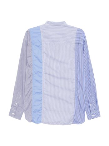 Comme des Garcons Homme COMME DES GARÇONS HOMME MULTI STRIPE SHIRT BLAUW