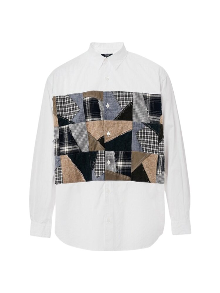 Comme des Garcons Homme COMME DES GARÇONS HOMME PATCHWORK MIX SHIRT WIT