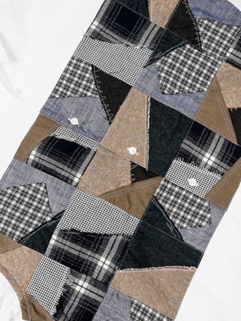 Comme des Garcons Homme COMME DES GARÇONS HOMME PATCHWORK MIX SHIRT WIT