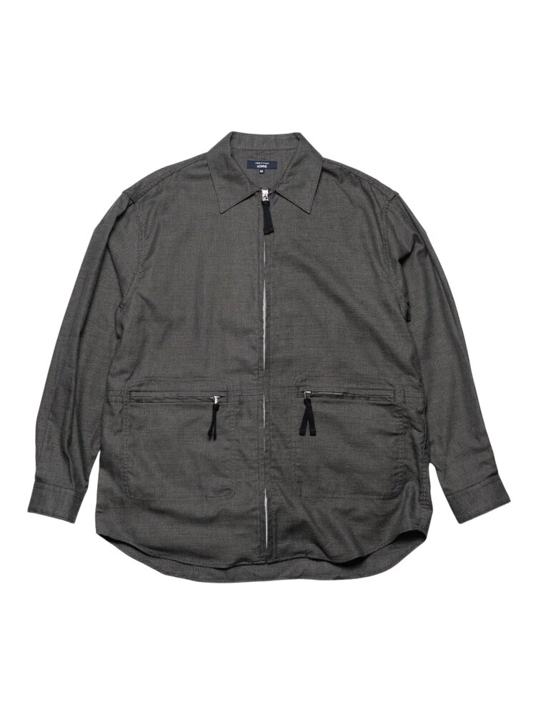 Comme des Garcons Homme COMME DES GARÇONS HOMME ZIP FLANNEL SHIRT GRIJS