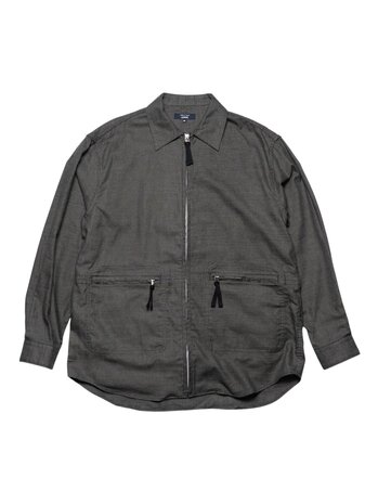 Comme des Garcons Homme COMME DES GARÇONS HOMME ZIP FLANNEL SHIRT GRIJS
