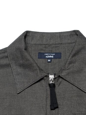 Comme des Garcons Homme COMME DES GARÇONS HOMME ZIP FLANNEL SHIRT GRIJS