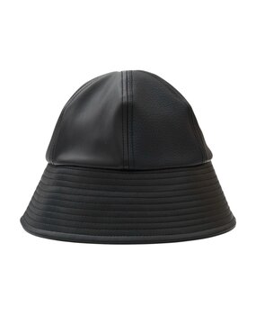 Comme des Garcons Homme COMME DES GARÇONS HOMME SYNTH LEATHER BUCKET HAT ZWART