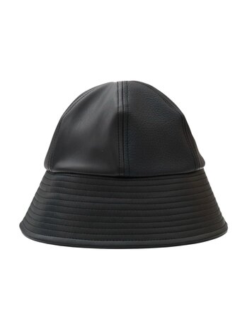 Comme des Garcons Homme COMME DES GARÇONS HOMME SYNTH LEATHER BUCKET HAT ZWART