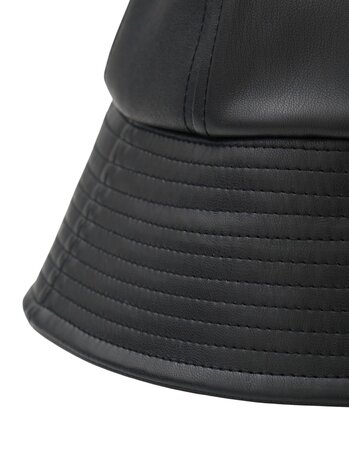 Comme des Garcons Homme COMME DES GARÇONS HOMME SYNTH LEATHER BUCKET HAT ZWART